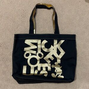 Disney Parks Black and Gold Tote Bag